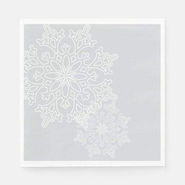Paper Napkins- Snowflakes Napkin (Front)