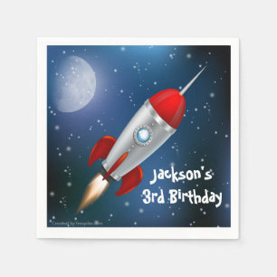Paper Napkins Space Ship, Astronaut Birthday Party