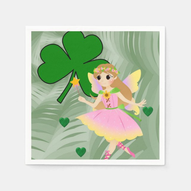 Paper Napkins St. Patrick's Day Fairy (Front)