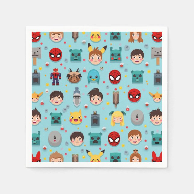 Paper Napkins, Standard Cocktail Napkin (Front)