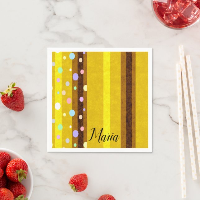 Paper Napkins, Stripe Napkin (Insitu)