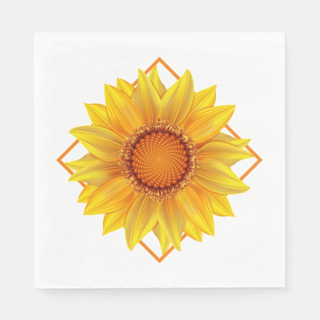 Paper Napkins-Sunflower Napkin (Front)
