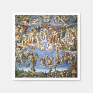 Paper Napkins The Last Judgment Fresco by Michelan