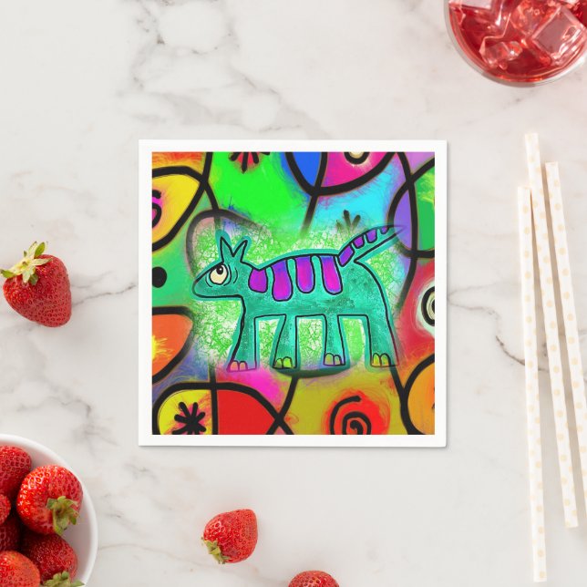 Paper Napkins, Whimsical Dog Napkins (Insitu)