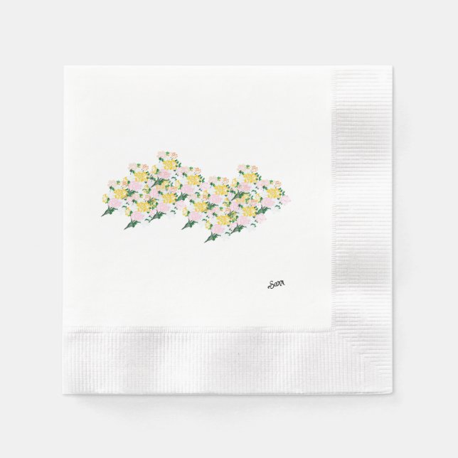 Paper Napkins :  Winds Of Spring flowers (Front)