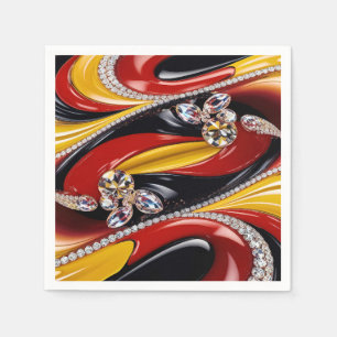 Paper napkins with Belgian Colors Design