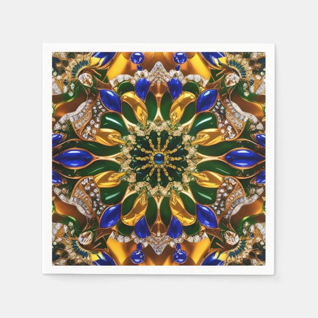 Paper napkins with Brazil Colours Design (Front)