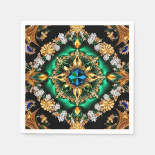 Paper napkins with Brazilian Colours Design