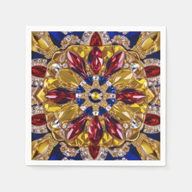 Paper napkins with Colombia Colours Design (Front)