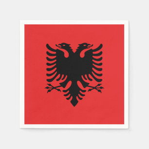 Paper napkins with flag of Albania
