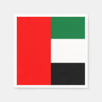 Paper napkins with flag of UAE