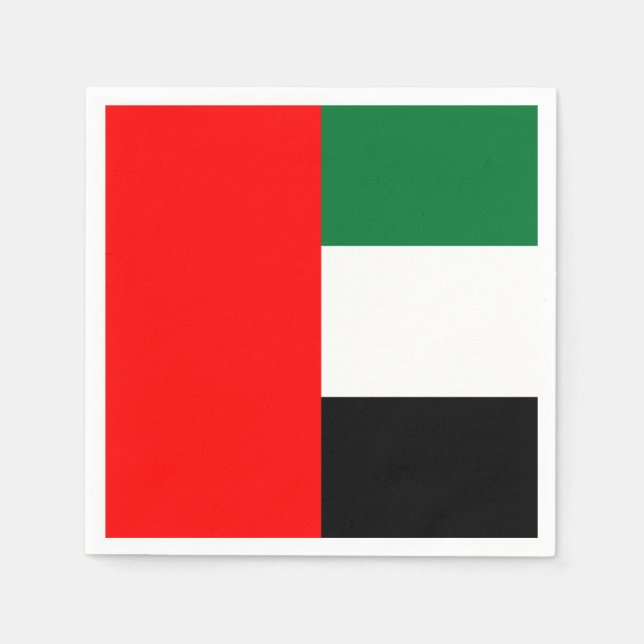 Paper napkins with flag of UAE (Front)