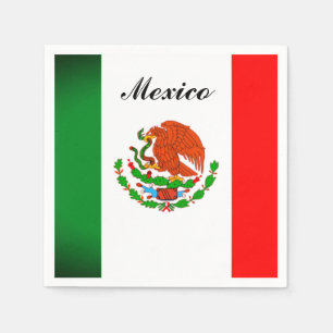 Paper Napkins with Image of the Mexican Flag
