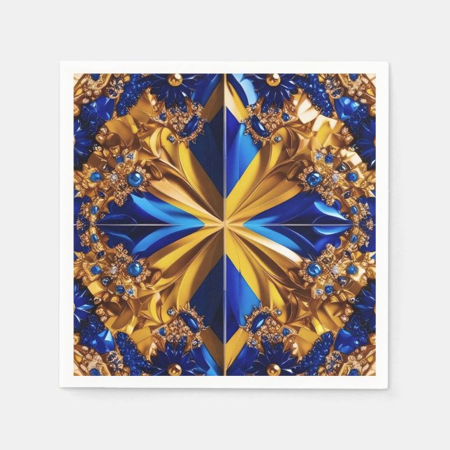 Paper napkins with Sweden Colours Design (Front)