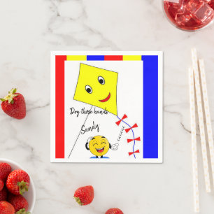 Paper Napkins, Yellow Kite Napkin