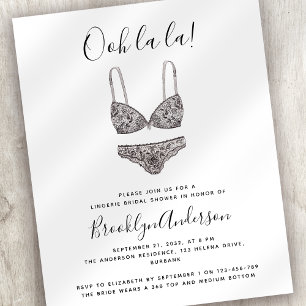 PAPER Ooh La La Lingerie Shower Invitation