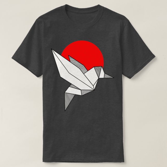 Paper Origami Bird T-Shirt (Design Front)