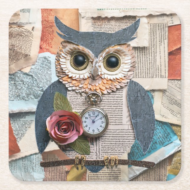 Paper Owl Coaster (Front)