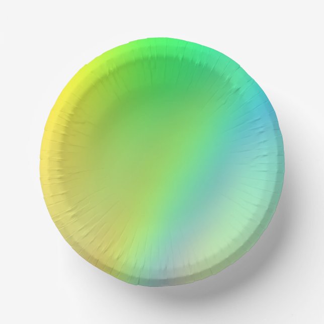 Paper Party Bowls - Rainbow  Paper Plate (Front)