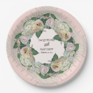 Paper Party Decor Vintage Pretty Flower Lace Doily Plate