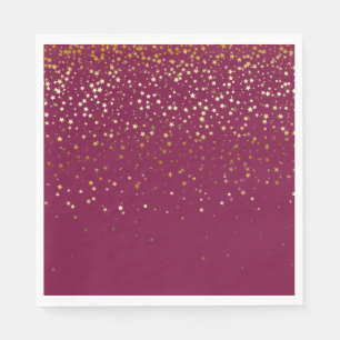 PAPER PARTY DISPOSABLE NAPKINS PETITE GOLDEN STARS