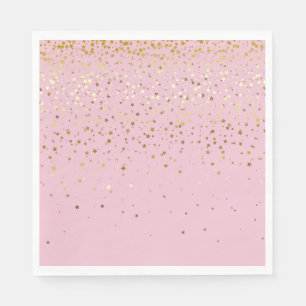 PAPER PARTY DISPOSABLE NAPKINS PETITE GOLDEN STARS