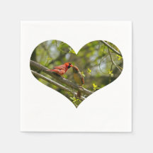 Paper Party Napkins, Kissing Cardinals.