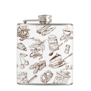 Paper pattern hip flask