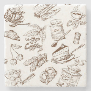 Paper pattern stone coaster