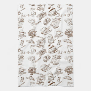 Paper pattern tea towel