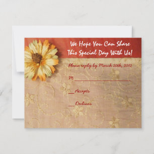 Paper Petals Orange Flowers Bat Mitzvah Invitation