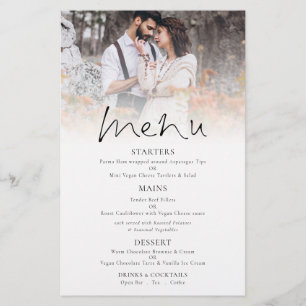 PAPER   Photo Elegant Script Wedding Menu