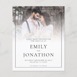 PAPER Photo Line QR Code Wedding Save The Date