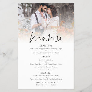 PAPER Photo Overlay Wedding Thank You Menu