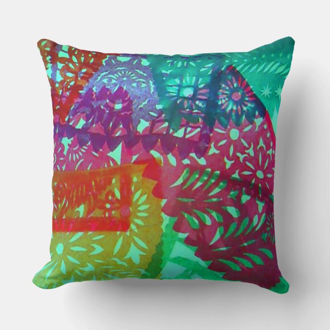 Paper Picado (Papel Picado) Plate Cushion (Front)