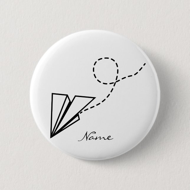Paper Plane Flying Thunder_Cove 6 Cm Round Badge (Front)