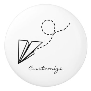 Paper Plane Flying Thunder_Cove Ceramic Knob