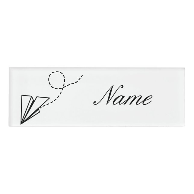 Paper Plane Flying Thunder_Cove Name Tag (Front)