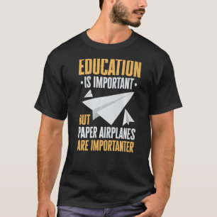 Paper Plane Folded Aeroplane Folding Glider Origam T-Shirt