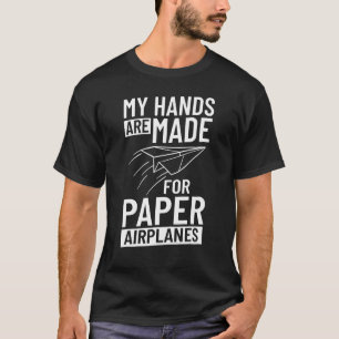 Paper Plane Folded Aeroplane Folding Glider Origam T-Shirt