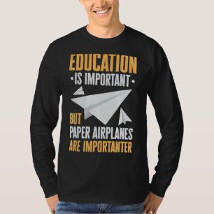 Paper Plane Folded Aeroplane Folding Glider Origam T-Shirt