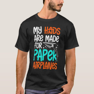 Paper Plane Folded Aeroplane Folding Glider Origam T-Shirt