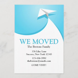 Paper Plane Moving Announcement