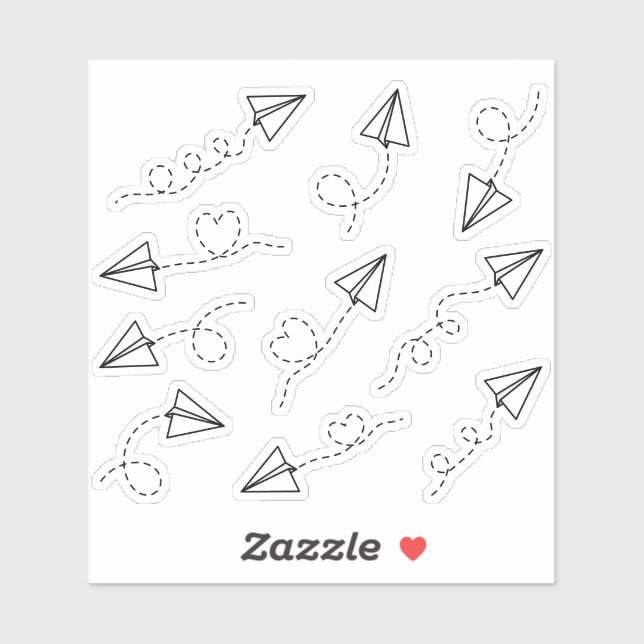 Paper Plane Travel Reminder Decorative Planner (Sheet)