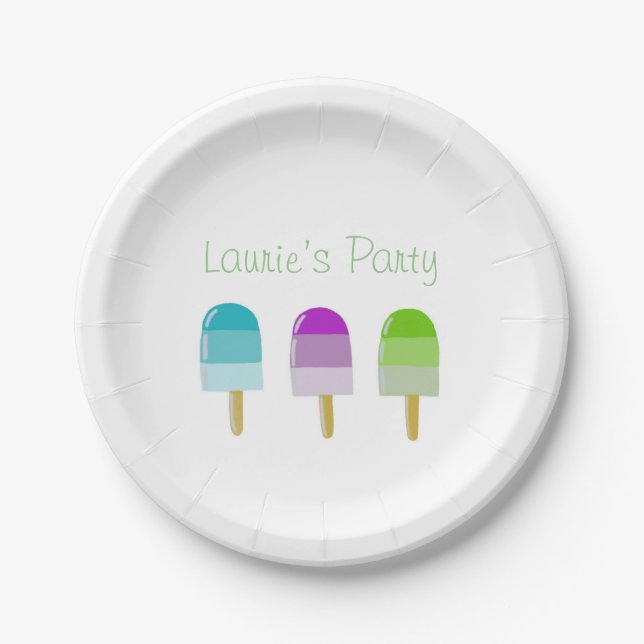 Paper Plate 7” with popsicle design 3-Personalise (Front)