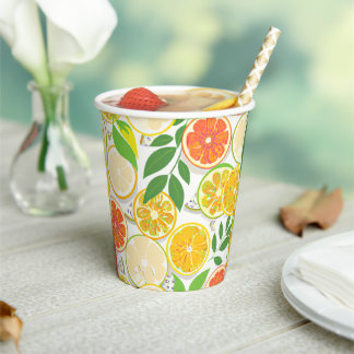Paper Plate - Boho Citrus Slices Paper Cups
