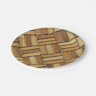 Paper Plate - Brick Pattern