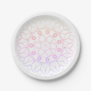 Paper Plate - Coloured Mosaic Pattern