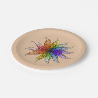 Paper Plate - Feather Colour Wheel