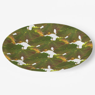 Paper Plate - Green Grape Leaf Mosaic